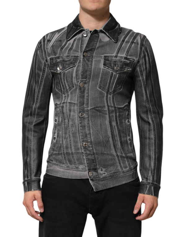 Dolce & Gabbana 98% Cotton 2% Elastane jacket in gray