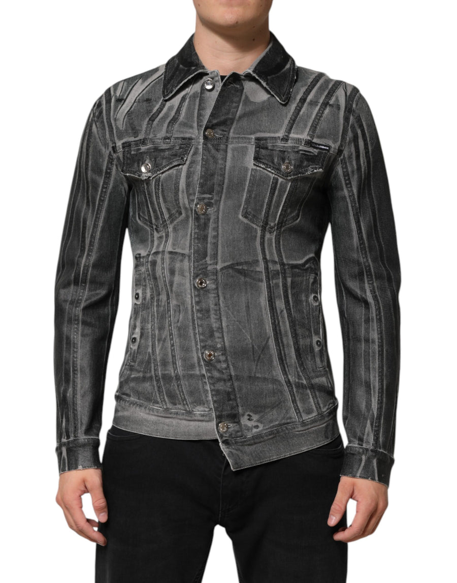 Dolce & Gabbana 98% Cotton 2% Elastane jacket in gray