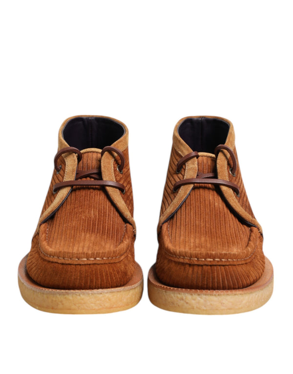 Dolce & Gabbana Suede nubuck leather boot in brown