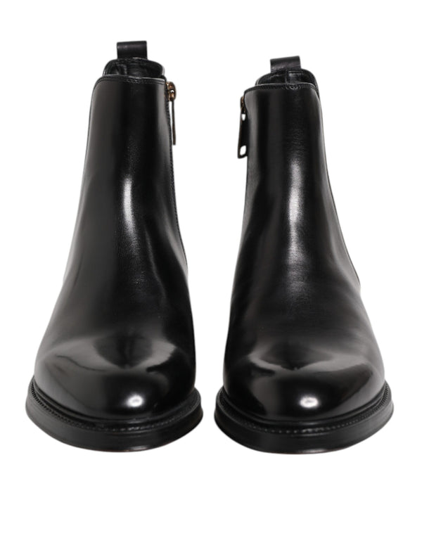 Dolce & Gabbana 80% Leather 15% Polyester 5% Elastane boot in black