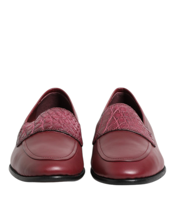 Dolce & Gabbana 86% Calfskin Leather loafer in burgundy