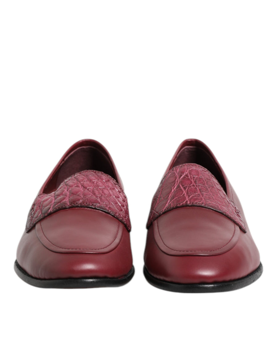 Dolce & Gabbana 86% Calfskin Leather loafer in burgundy