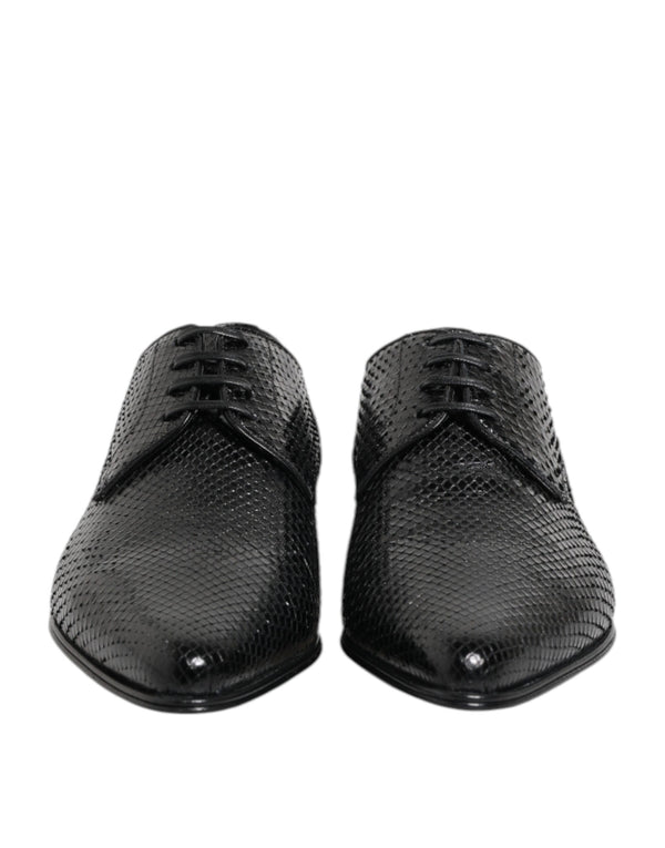 Dolce & Gabbana 100% Python Leather derby shoe in black