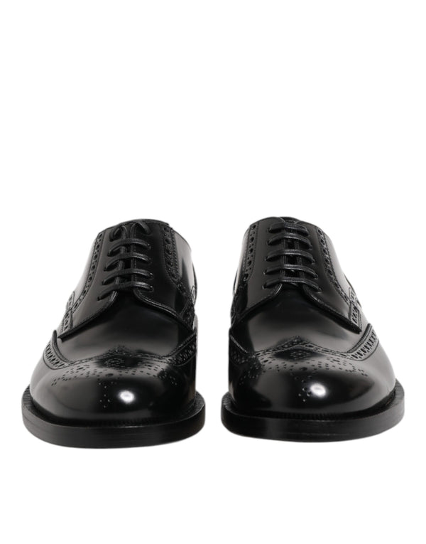 Dolce & Gabbana 100% Calfskin Leather derby shoe in black