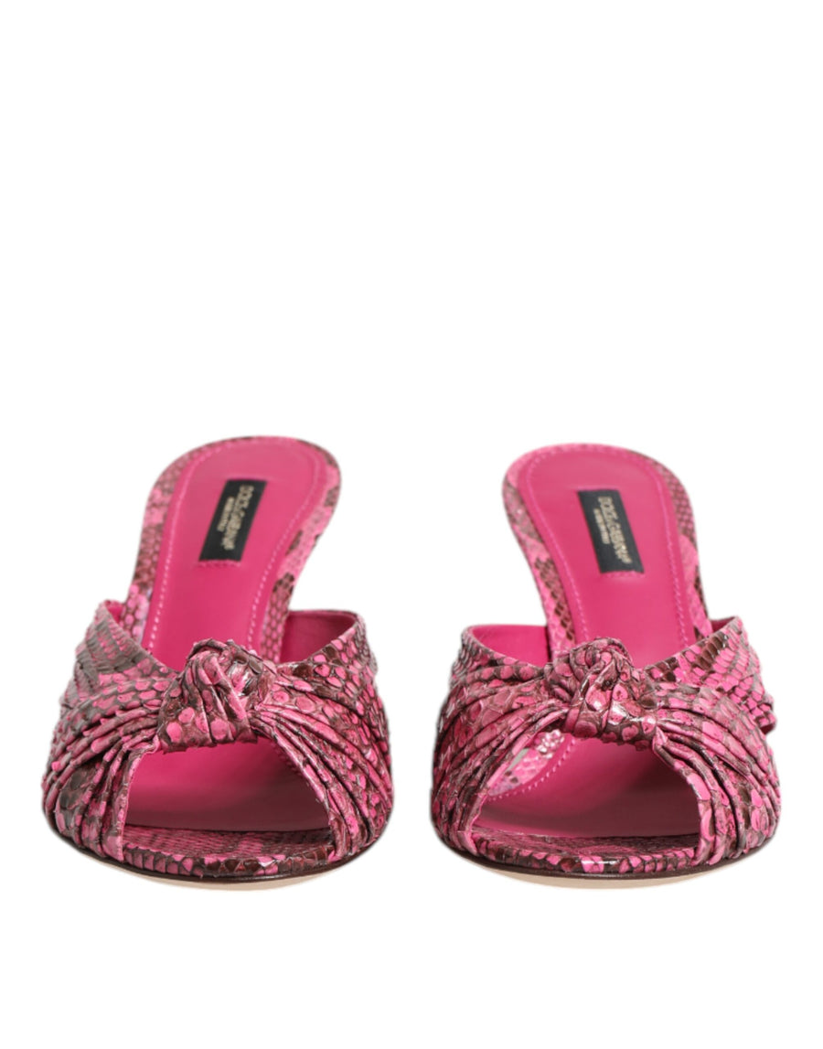 Dolce & Gabbana 100% Python Leather heel in pink