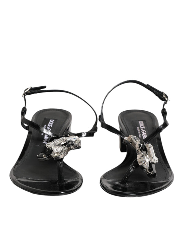 Dolce & Gabbana 100% Leather sandal in black
