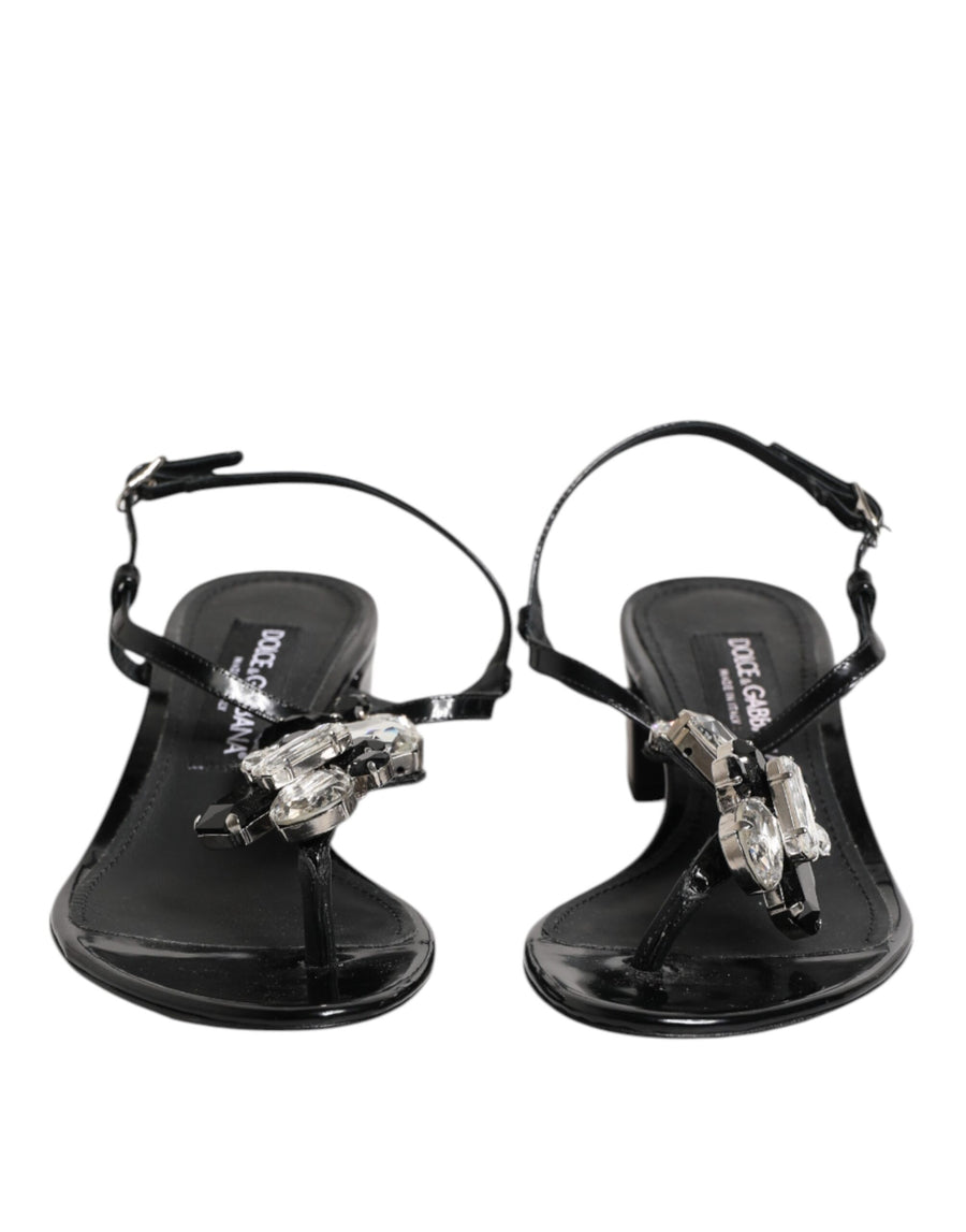Dolce & Gabbana 100% Leather sandal in black