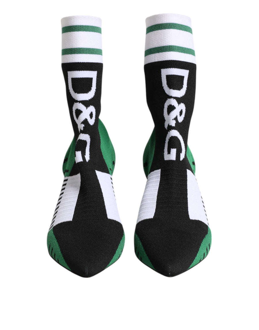 Dolce & Gabbana 90% Polyester sock boot in black