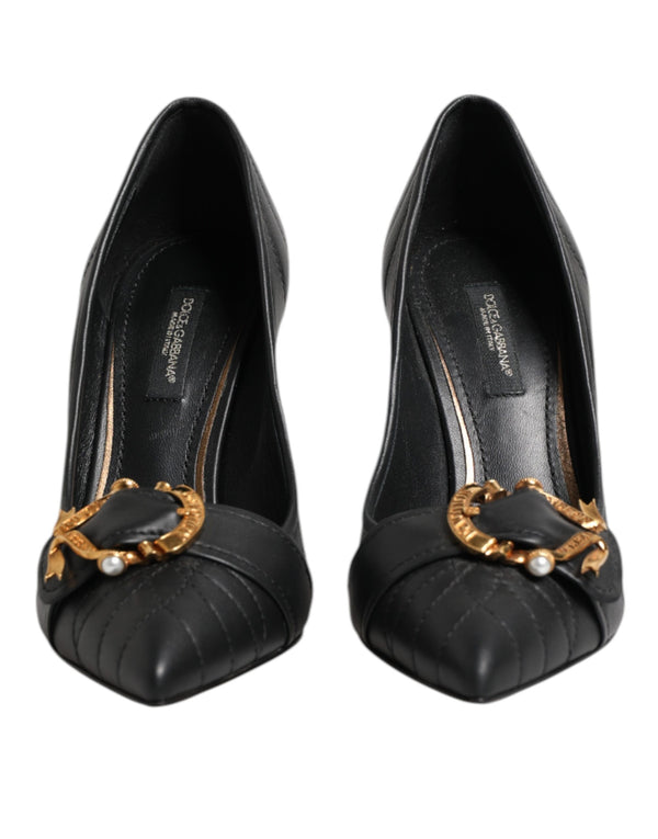 Dolce & Gabbana Leather heel in black