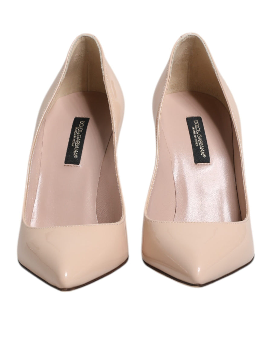 Dolce & Gabbana 100% Patent Leather heels in beige