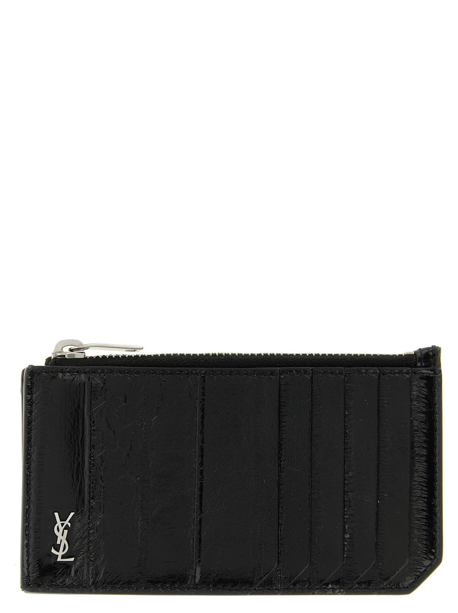 محفظة Tiny Cassandre بطاقة من Saint Laurent — أسود