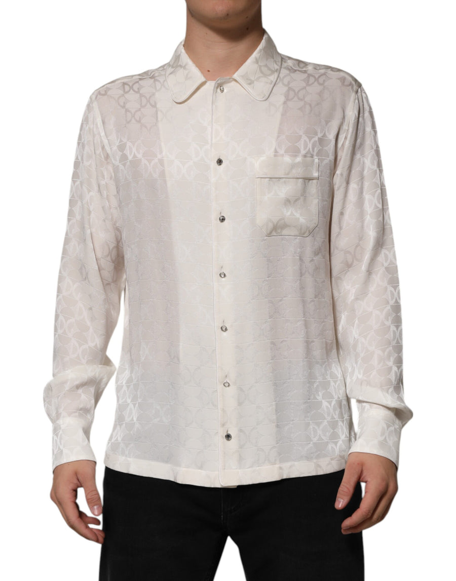 Dolce & Gabbana 100% Silk shirt in white