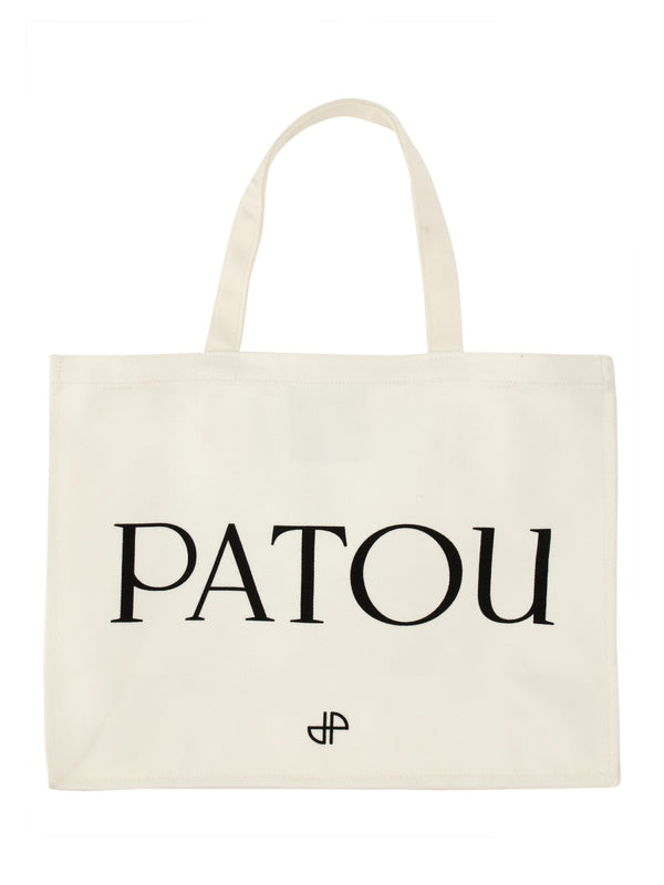 Large Tote Bag Ivory Cotton Shoulder