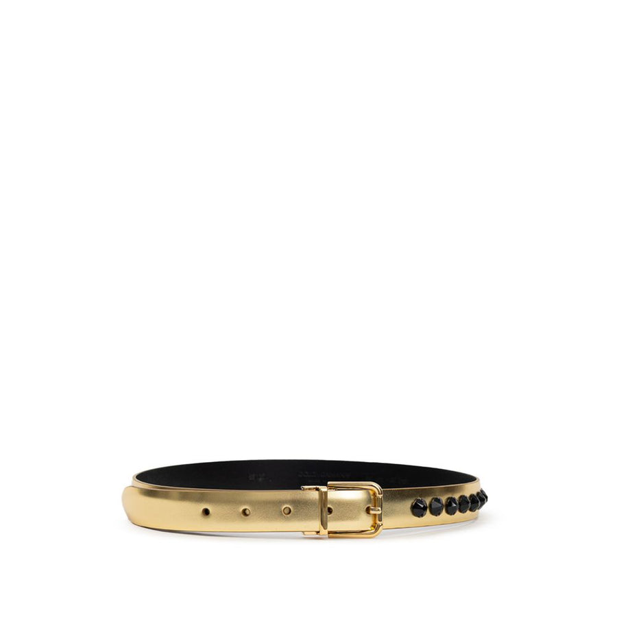 Dolce & Gabbana Leather belt in gold