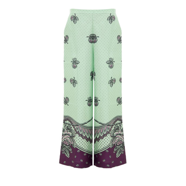 Gucci 100% Silk trousers in green