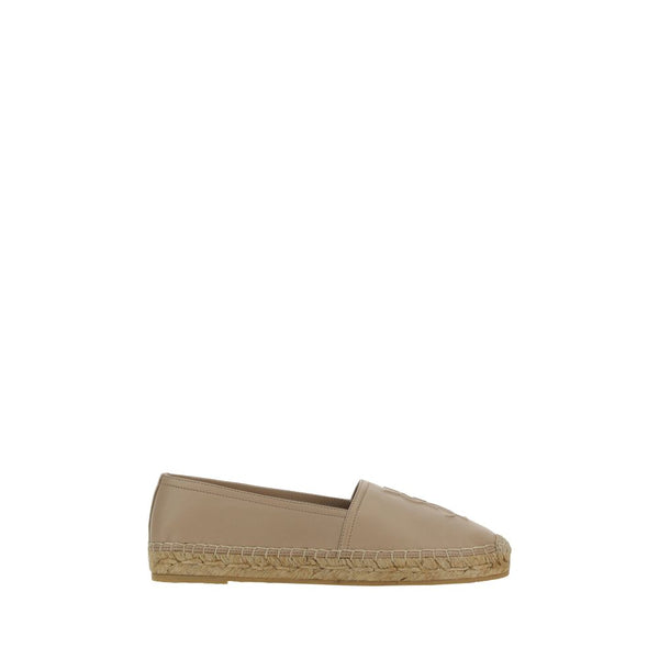 Saint Laurent Upper 100% Lambskin espadrille flat in beige