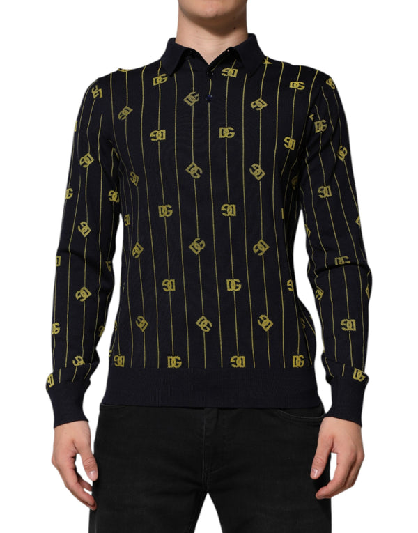 Dolce & Gabbana 100% Virgin Wool polo in black