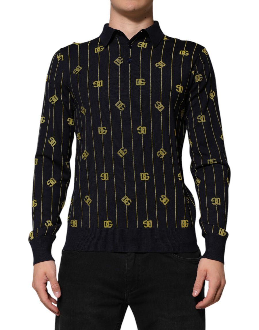Dolce & Gabbana 100% Virgin Wool polo in black