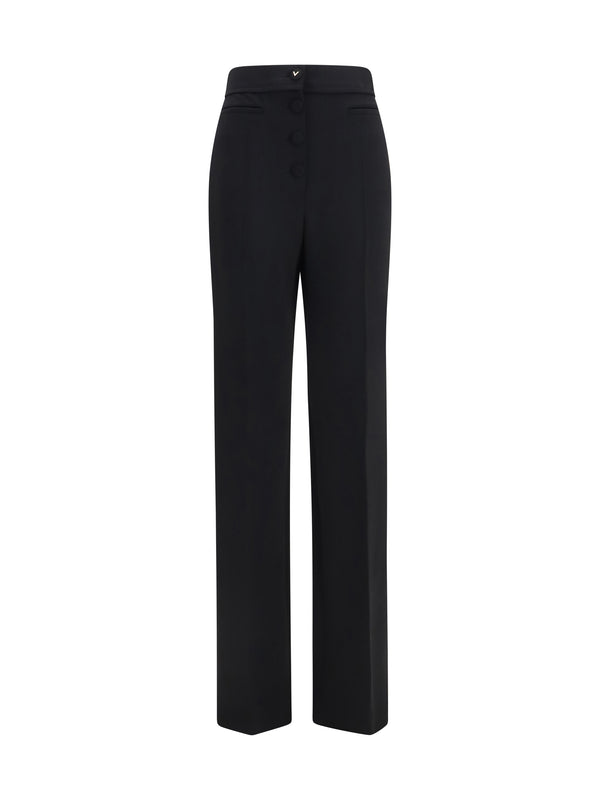 Valentino 100% Wool Ovis Aries trousers in black