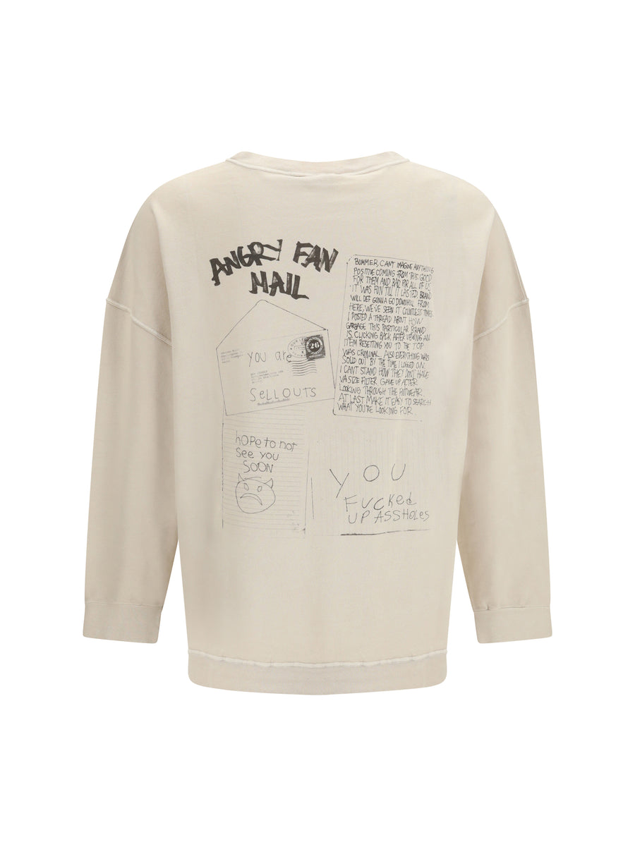 Sweatshirt Angry Fan Mail Beige Multicolour Cotton Sweatshirts