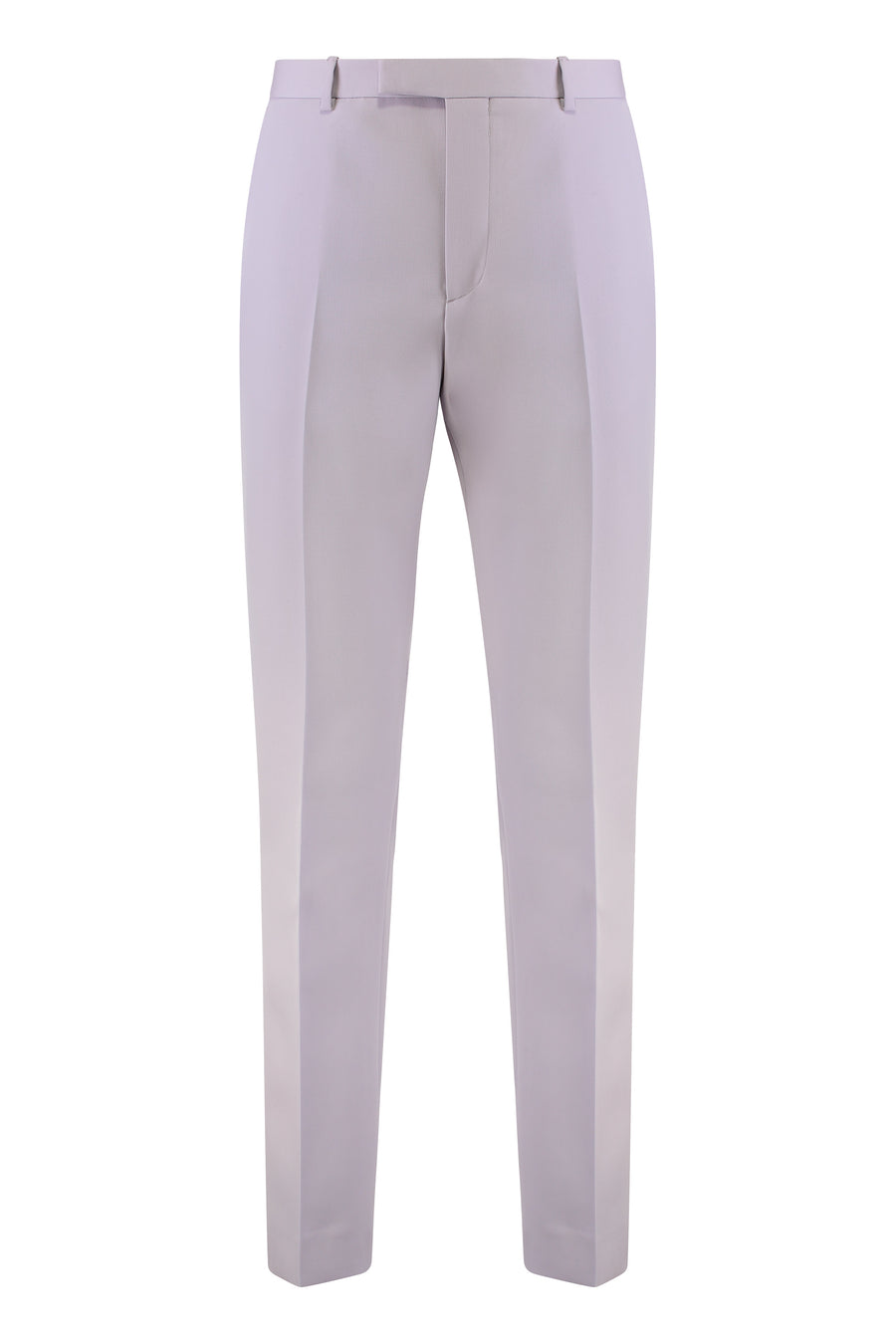 Wool Gabardine Trousers With Back Split Lilac Chinos
