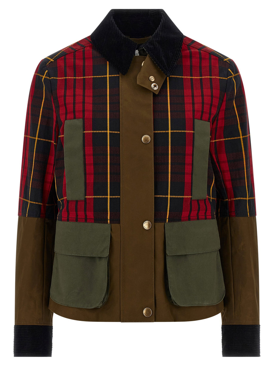 Alexander McQueen Patchwork Tartan Jacket — Olive