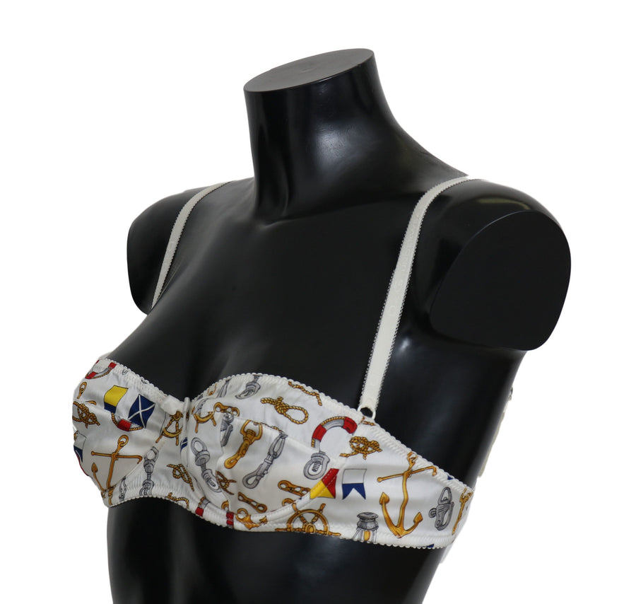 Dolce & Gabbana 92% Polyester bra in white