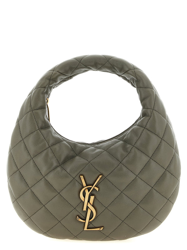 Saint Laurent Lamb nappa leather top handle bag in sage
