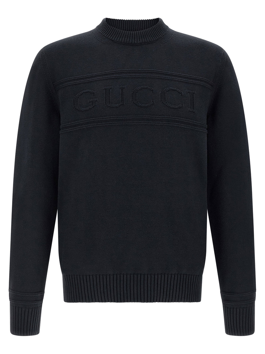 Gucci Intarsia Knit Sweater — Black