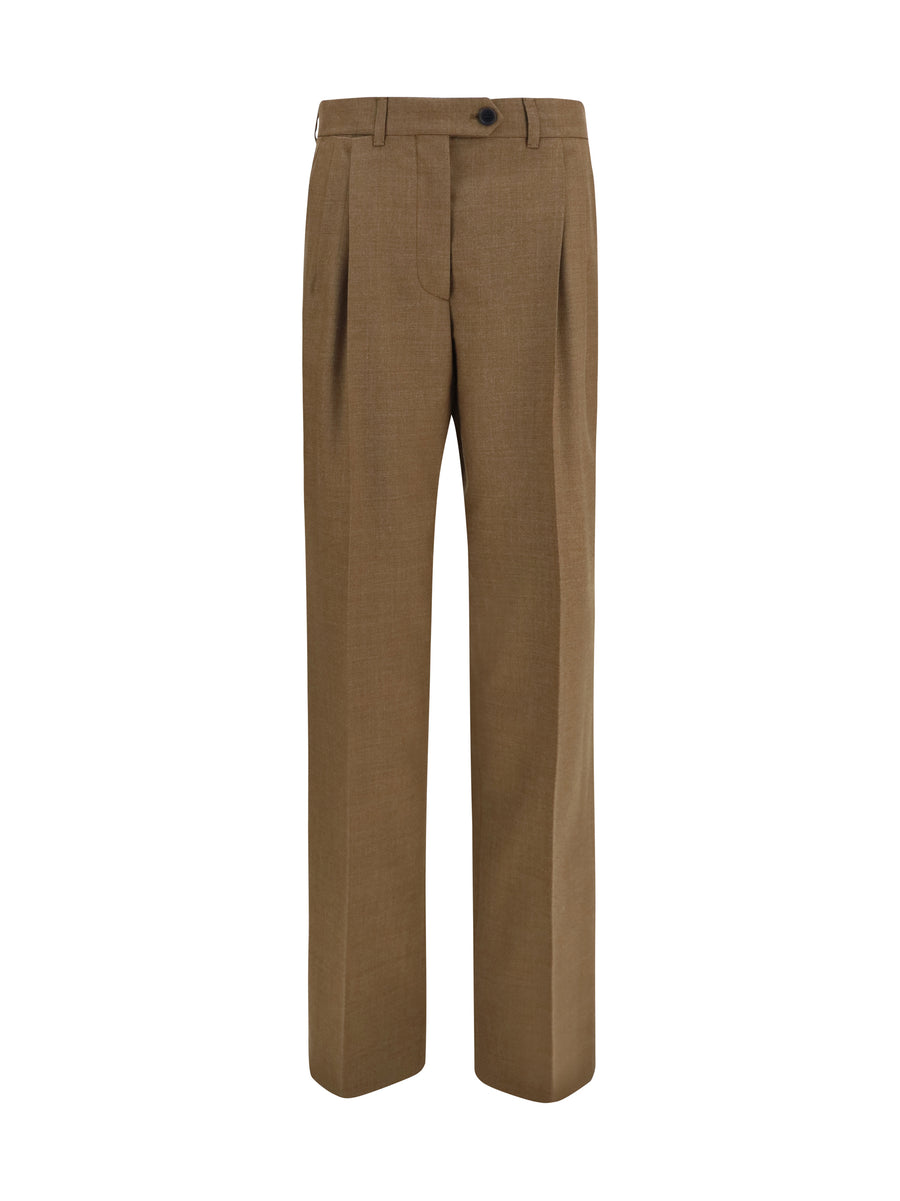 Prada 100% Merino Wool trousers in brown