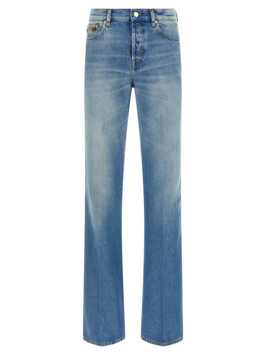 Gucci Stone-Washed Denim Jeans — Blue