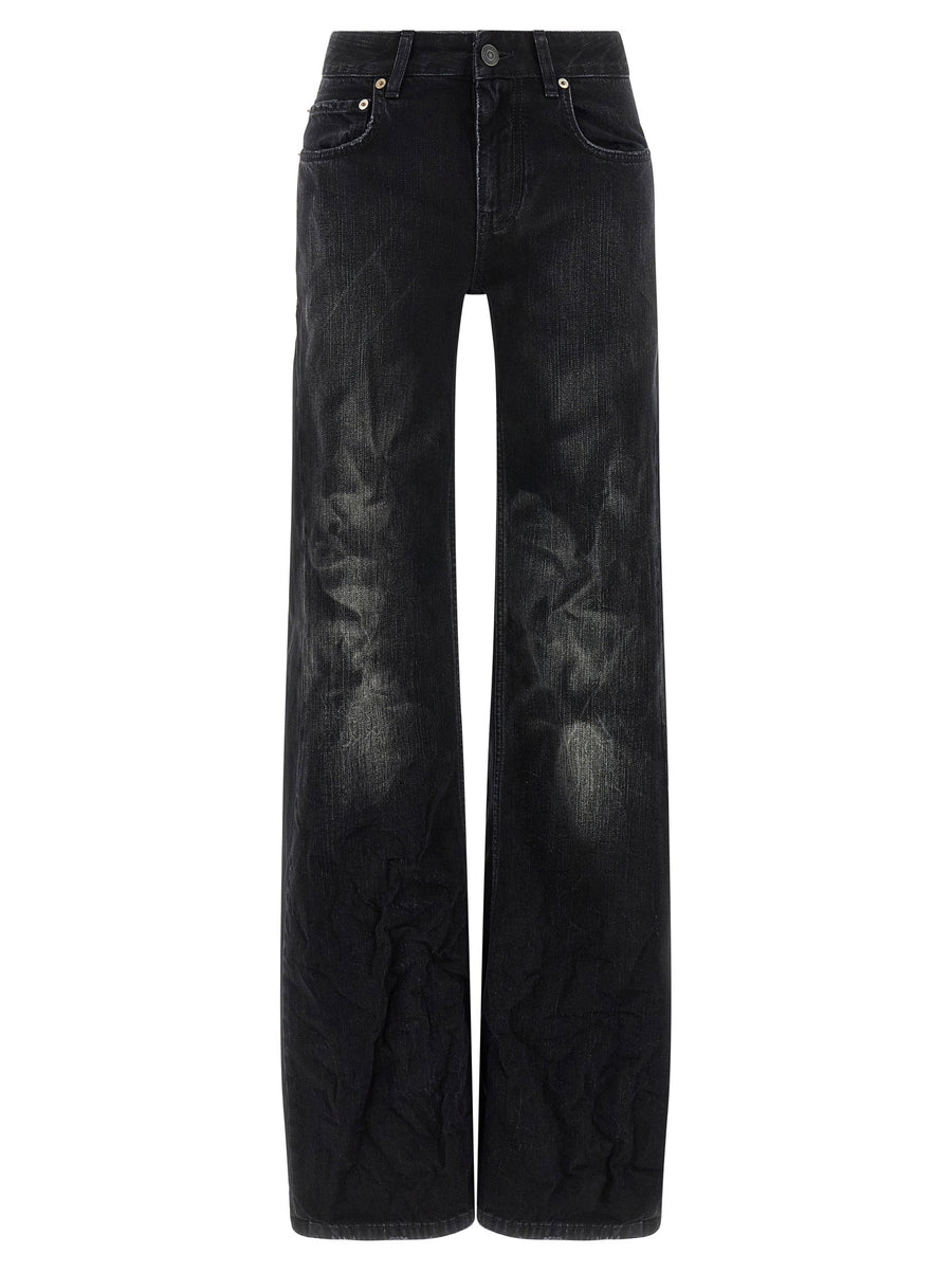 Balenciaga Wide-Leg Jeans — Black