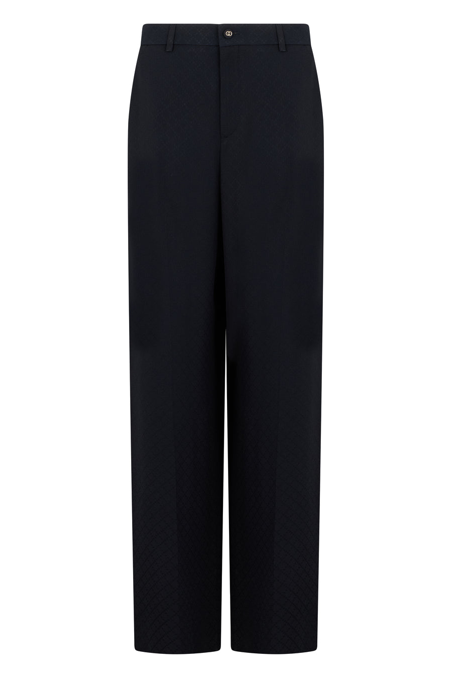Wide-Leg Trousers Black Viscose