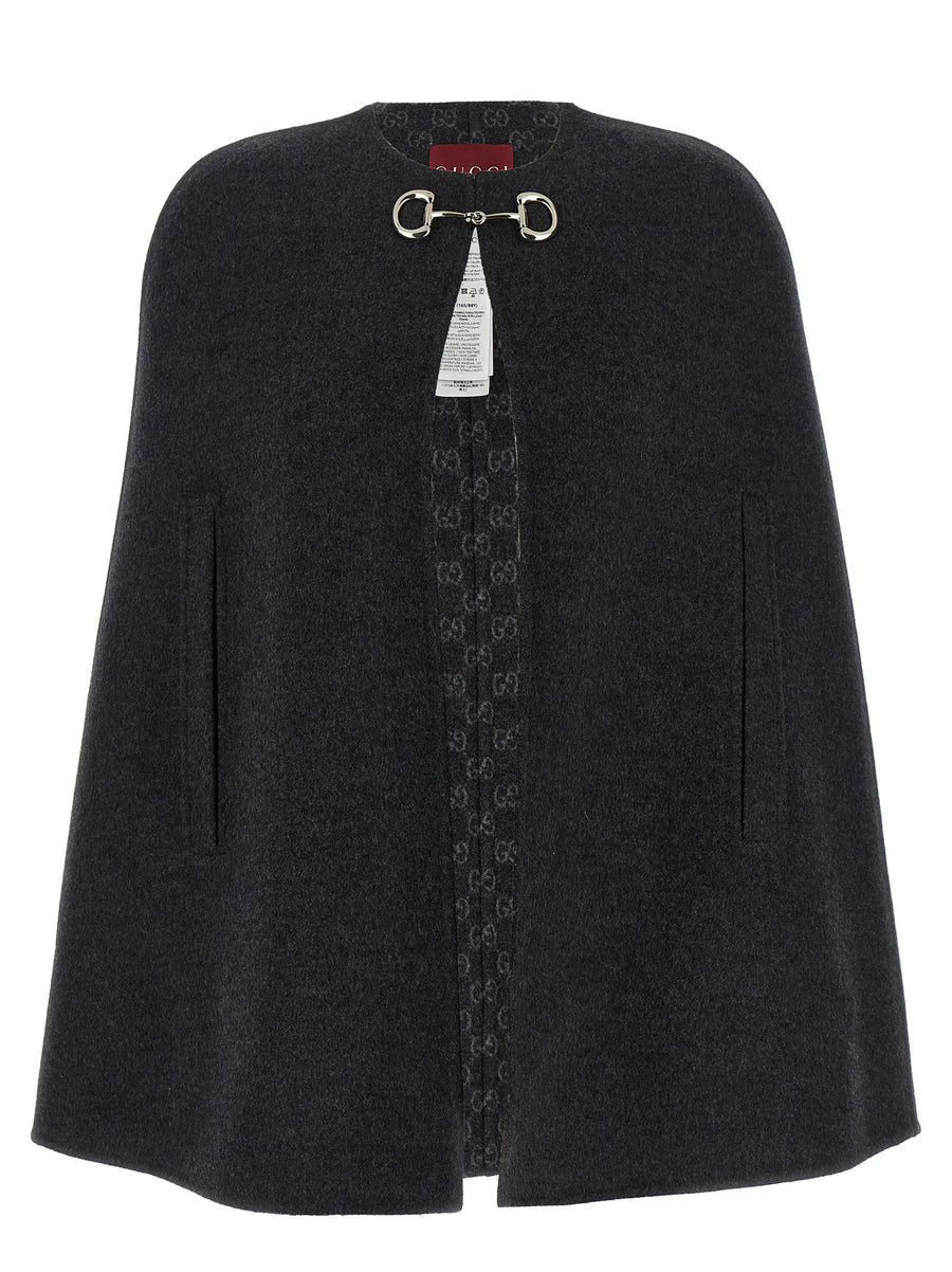Gucci Morsetto Cape — Black