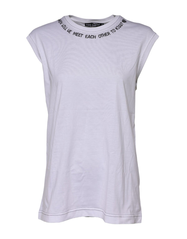 Dolce & Gabbana 100% Cotton tank top in white