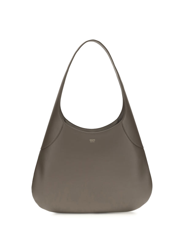 Khaite 100% Calf Leather Bos Taurus hobo bag in gray