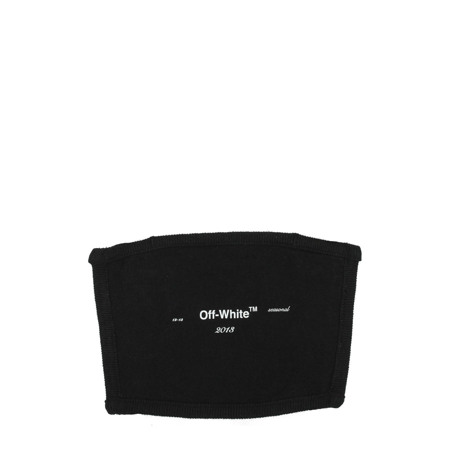 Off-White 100% cotton face mask in black