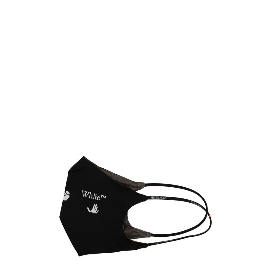 Off-White 100% cotton face mask in black