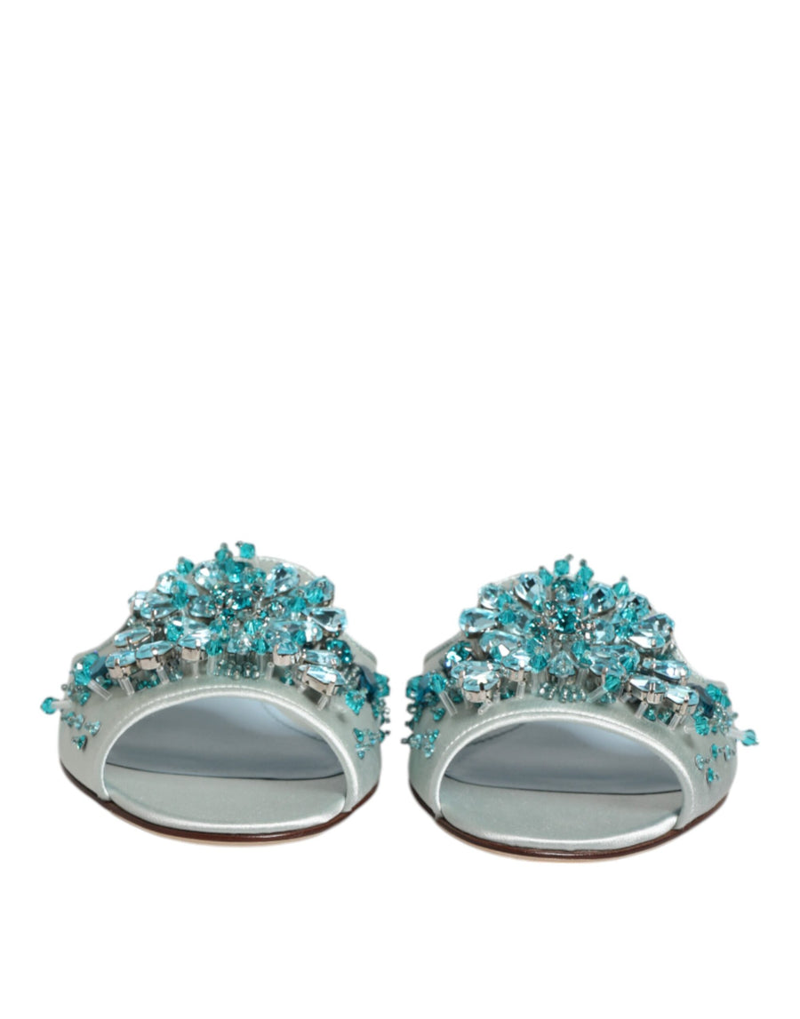 Dolce & Gabbana 32% Silk sandal in blue