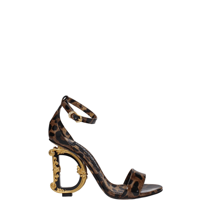 Dolce & Gabbana Leather sandal in brown
