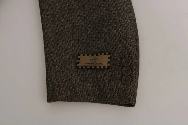 Dolce & Gabbana 100% Wool; Lining: 50% Rayon pant suit in brown