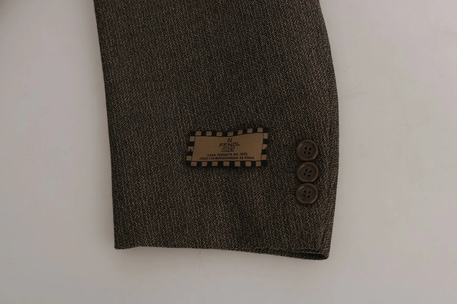Dolce & Gabbana 100% Wool; Lining: 50% Rayon pant suit in brown