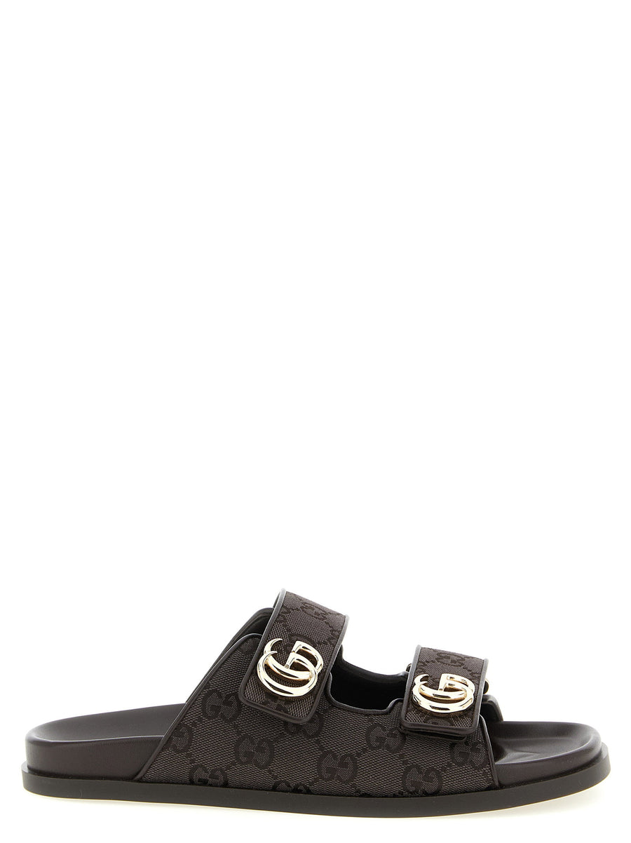 Gucci Doppia G Slides — Black