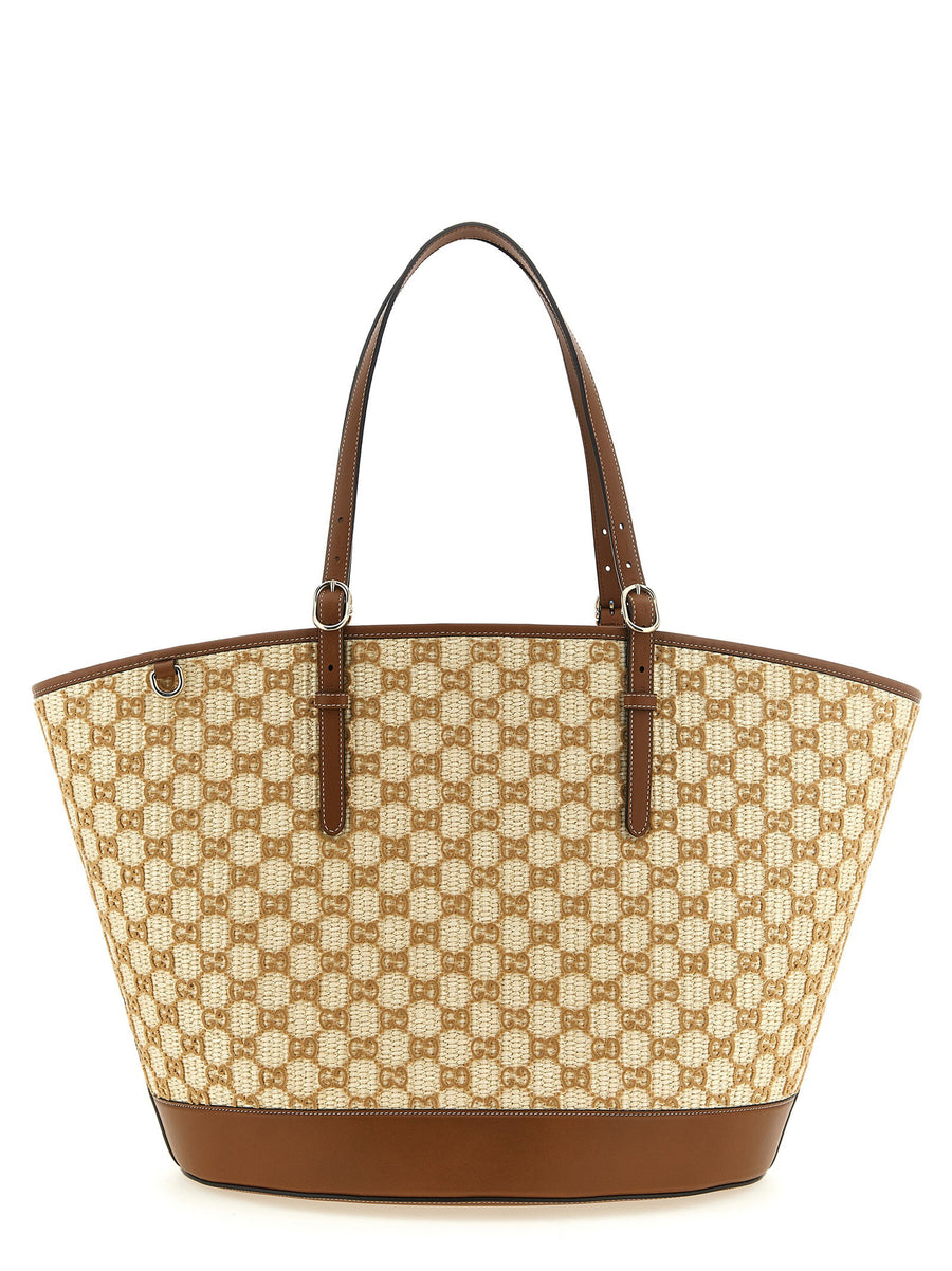 Gucci كبير منسوج حقيبة تسوق