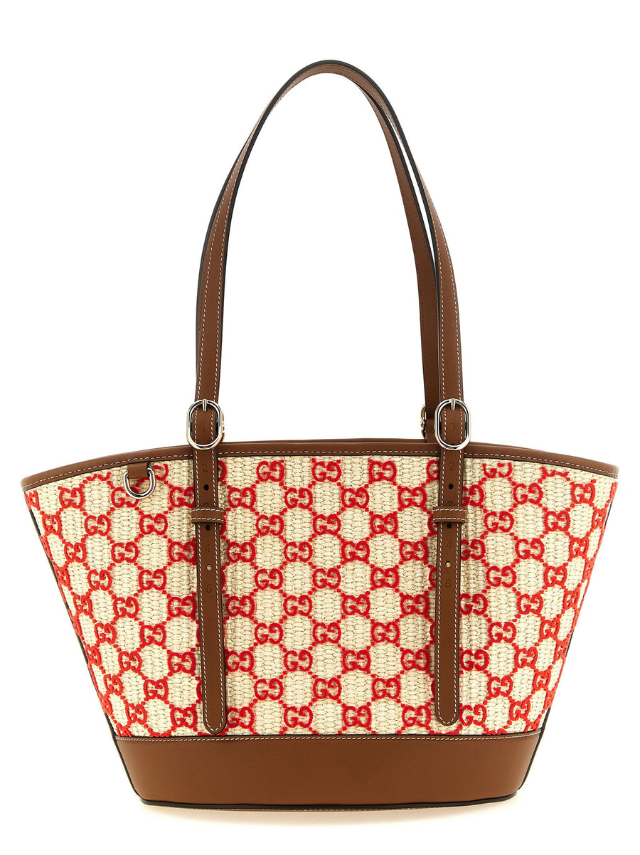 حقيبة تسوق Gucci GG Monogram كانفا — بني