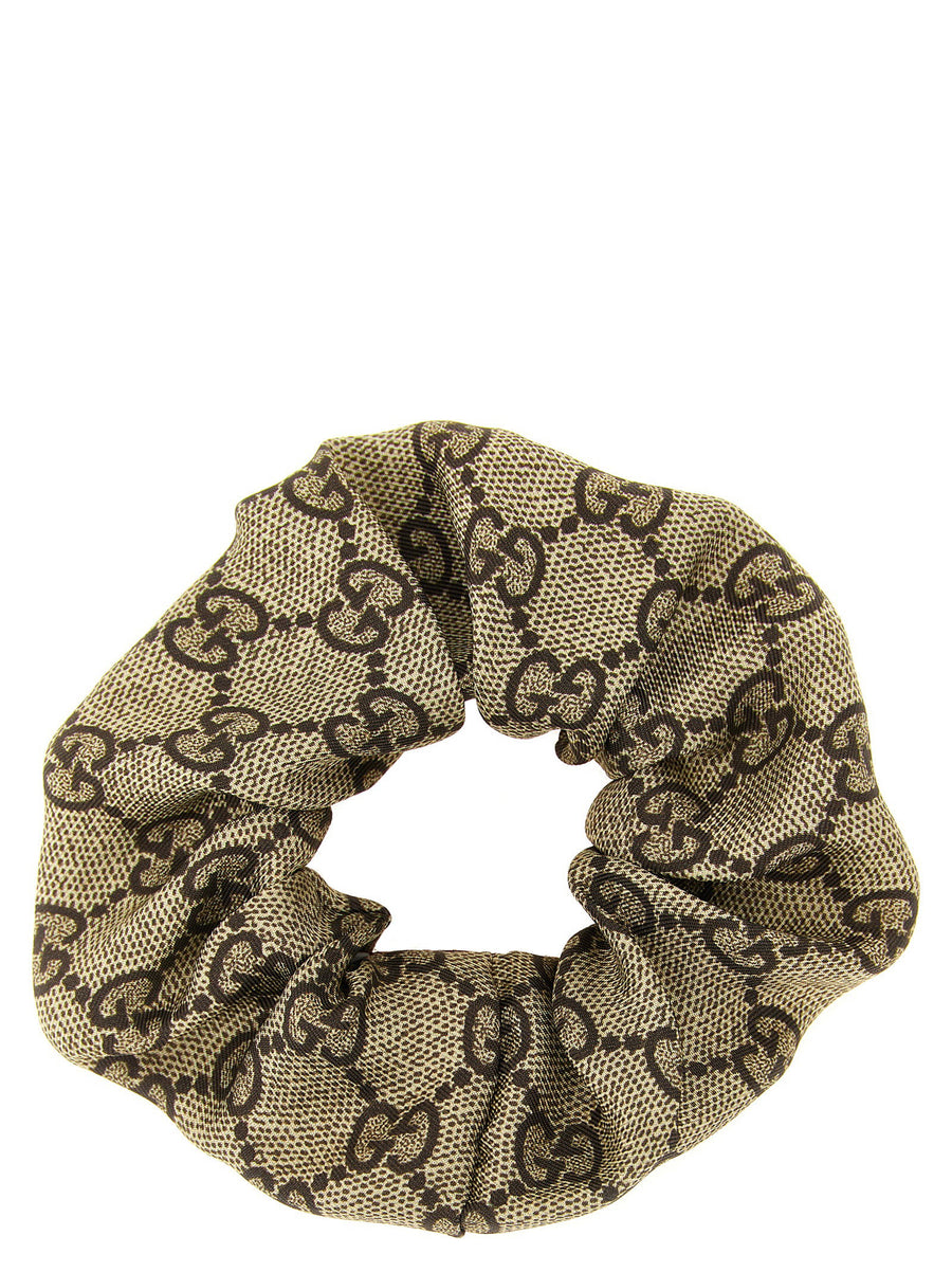 Gucci GG Monogram Silk Hair Band — Beige
