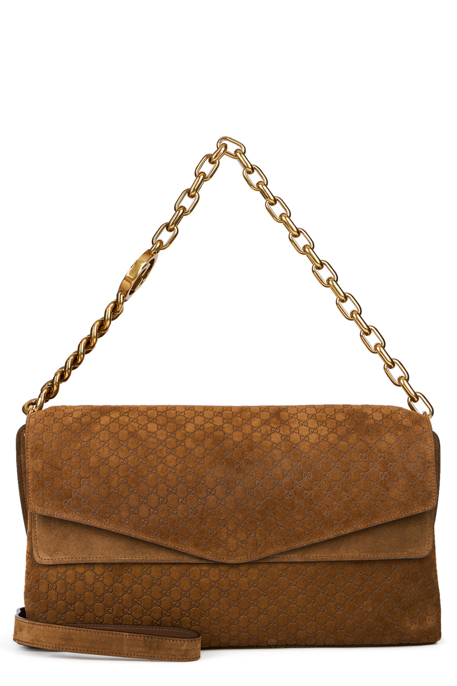 Shoulder Bag Suede Brown Calfskin Handbags