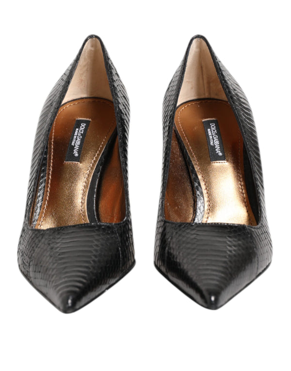 Dolce & Gabbana 100% Python Leather pump in black