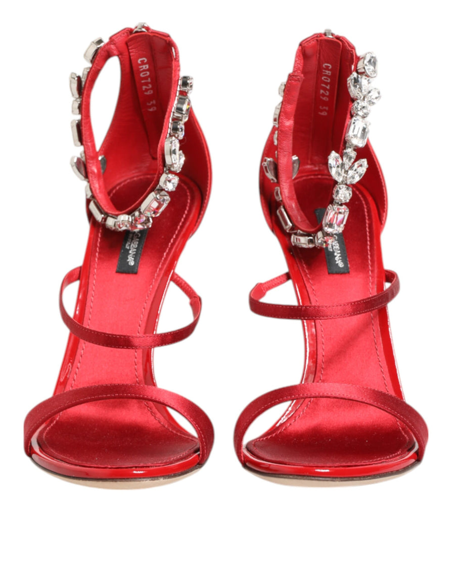 Dolce & Gabbana 10% Goat heel sandal in red