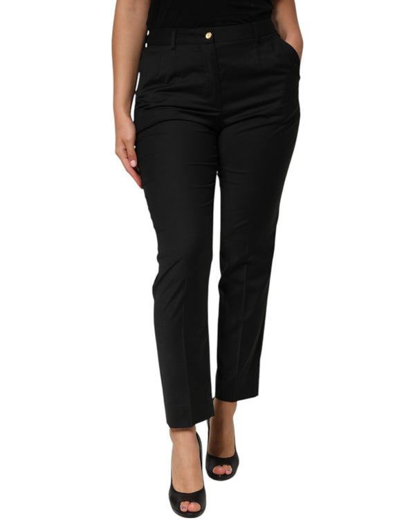 Dolce & Gabbana 54% Polyester trousers in black